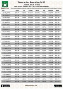 Jeddah Ramadan Time Table 213x300 